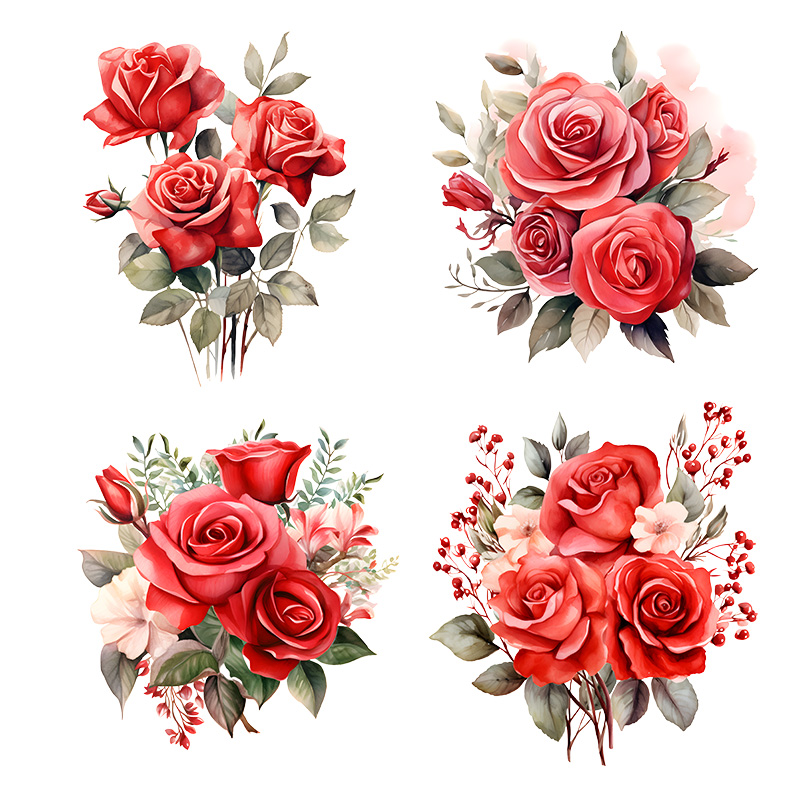 Lighting Mcqueen Bedroom Decor - T2345 # Mooie rode rozen stickers