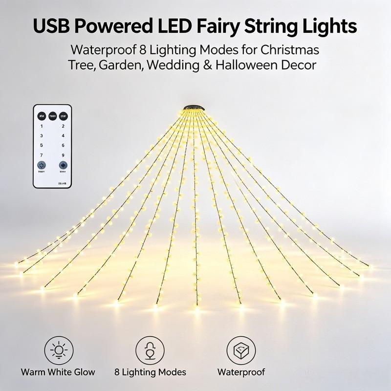 Lighting Christmas Decor - USB LED Fairy String Lights, waterdichte