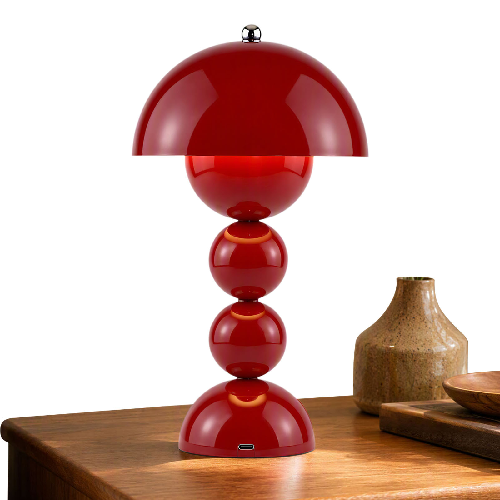 Decor Lighting Lamps - Tafellamp met paddenstoelvormige bloemknop, oplaadbaar via