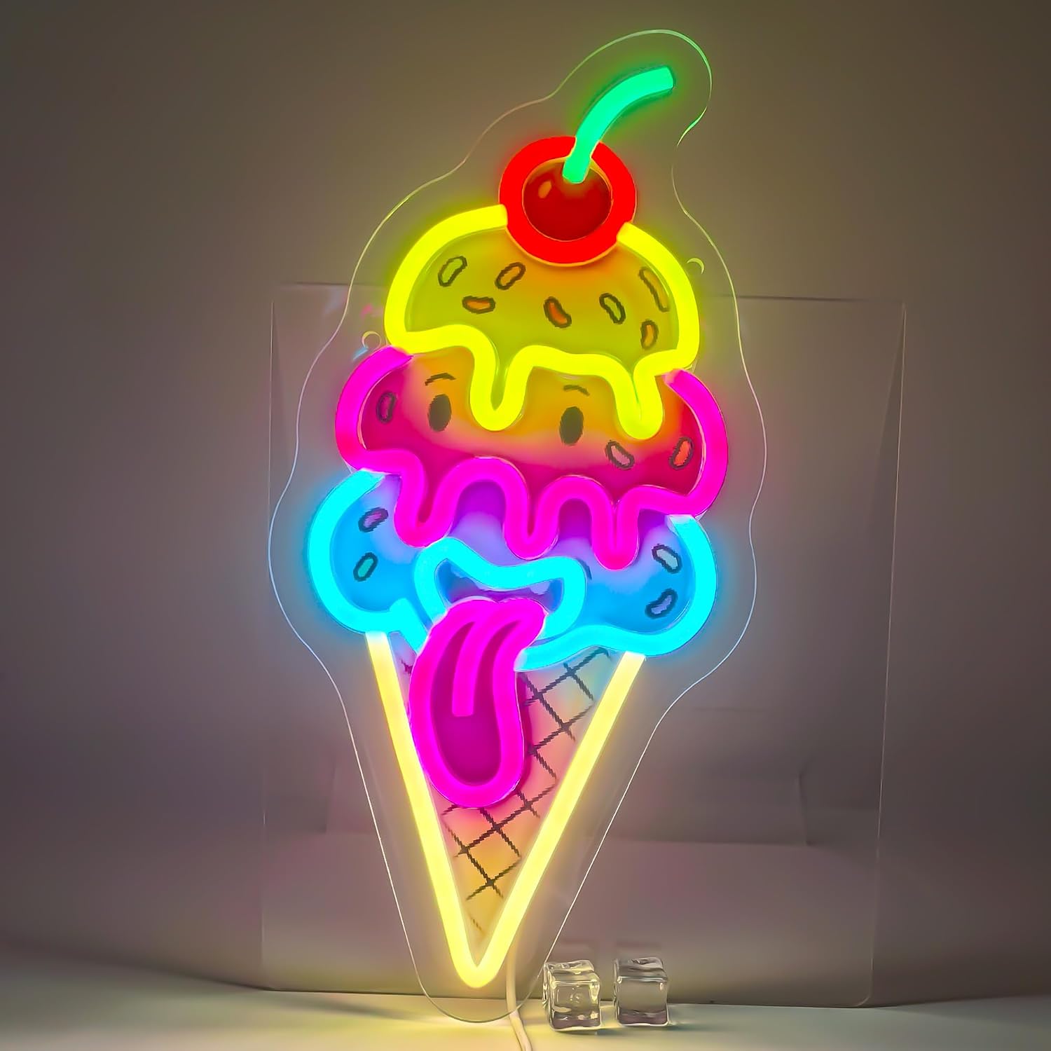 Lighting Christmas Decor - Neonreclame voor ijs, LED-neonlicht, werkt op