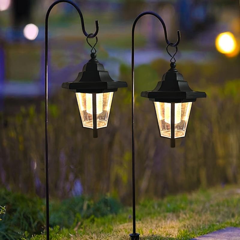 Decor Lighting Cy - CY 2-pack vintage zeshoekige LED-zonneverlichting, buitenpad