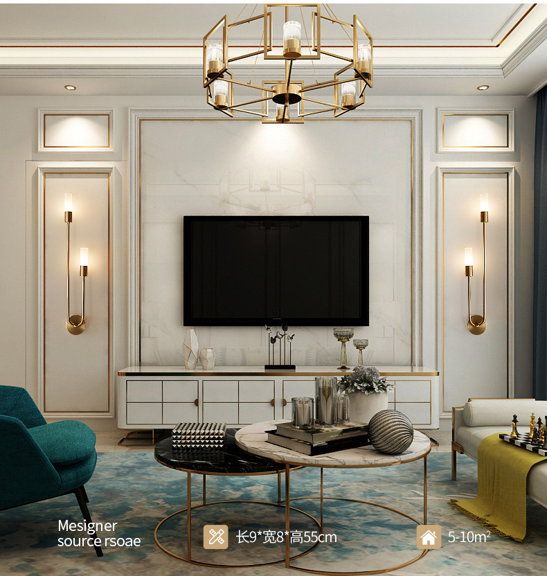 Retro achtergrond woonkamer ga - Up Lighting Decor recensie en prijs