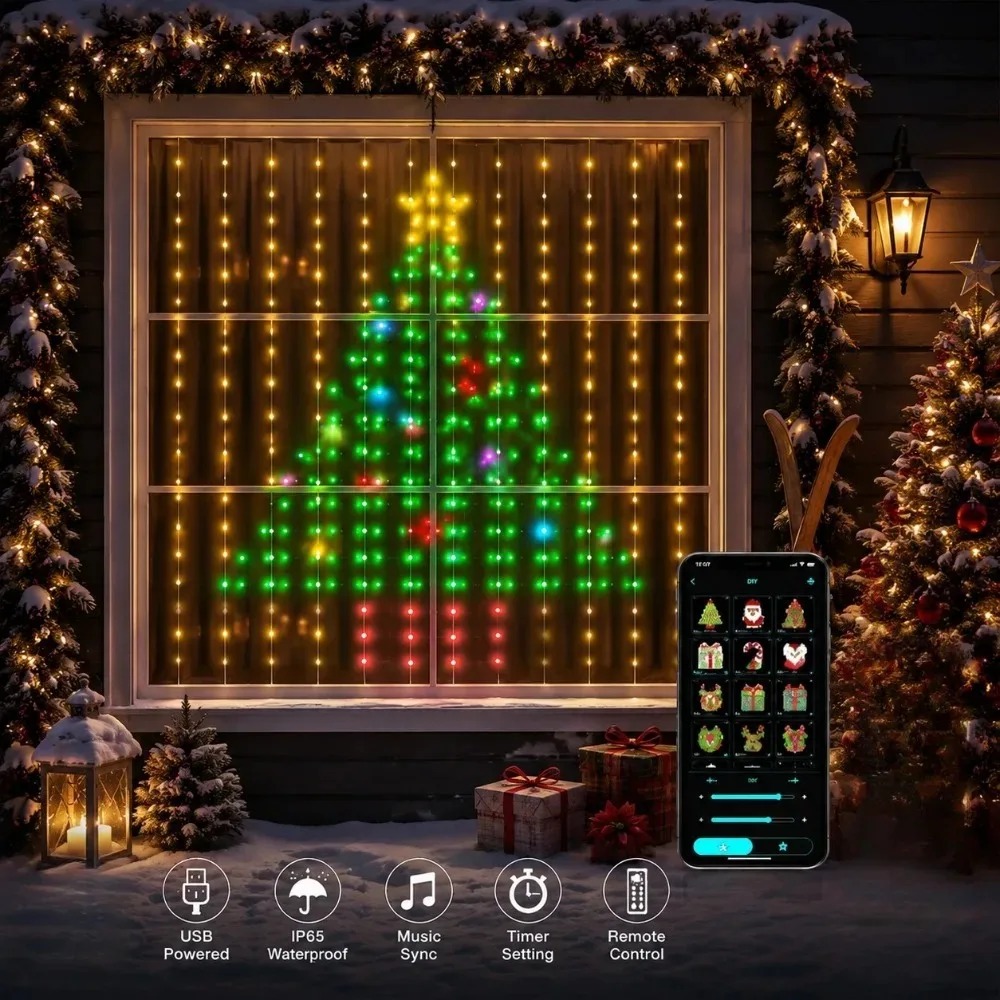 LED Kerstgordijnverlichting Kl - Lighting Christmas Decor recensie en prijs