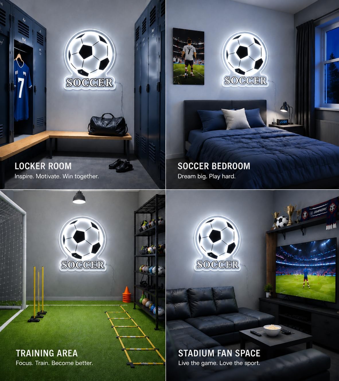 Voetbal Neonreclame LED Neonli - Lighting Christmas Decor recensie en prijs