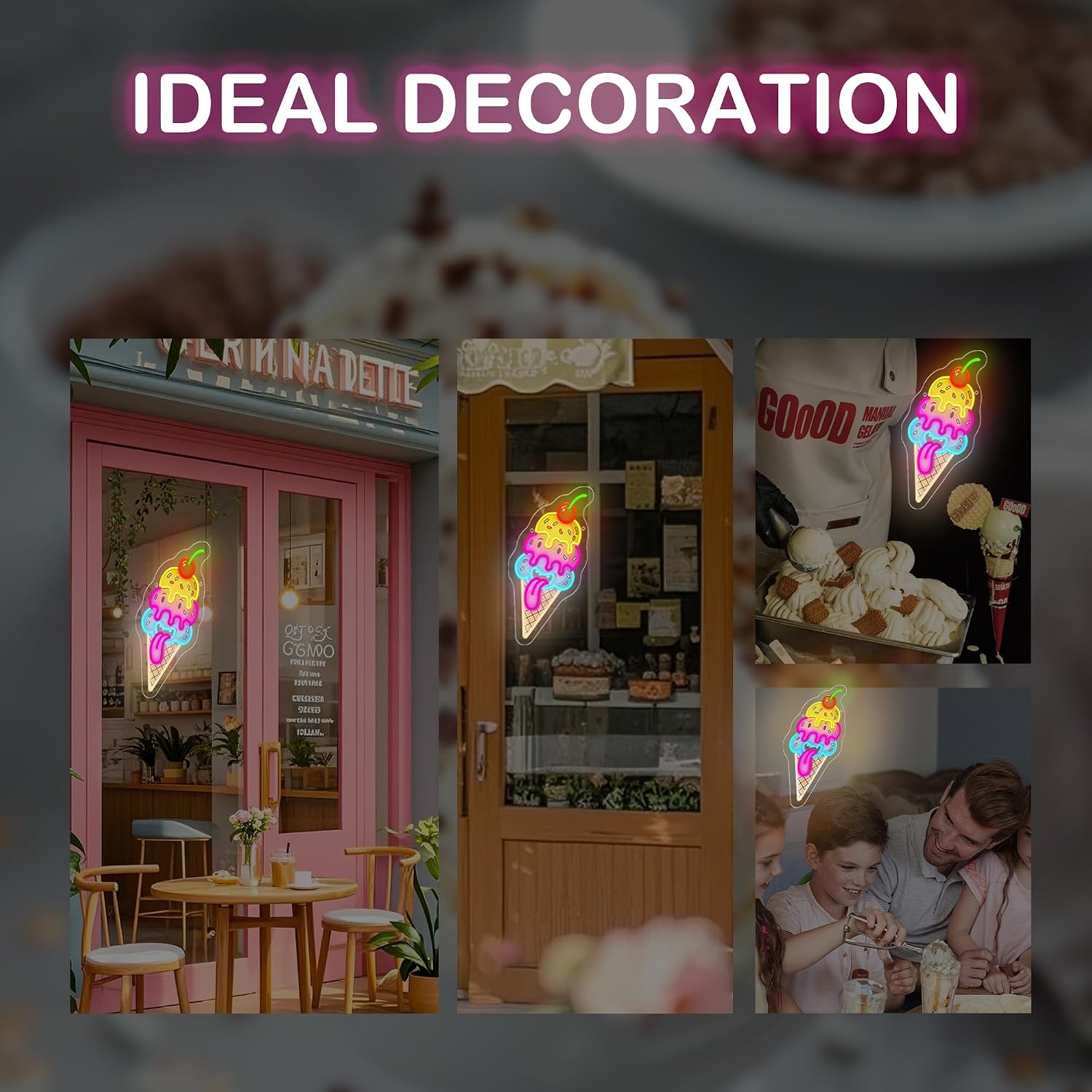 Neonreclame voor ijs, LED-neon - Lighting Christmas Decor recensie en prijs